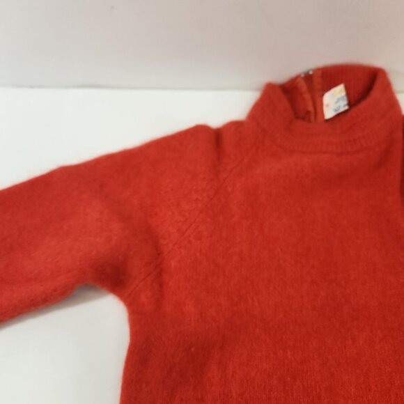 Edelfinette Mock Turtleneck Sweater Vintage Reddish Orange - Picture 3 of 11